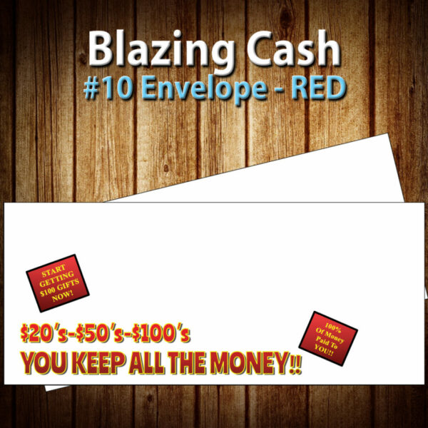 Blazing Cash #10 Envelopes (RED)
