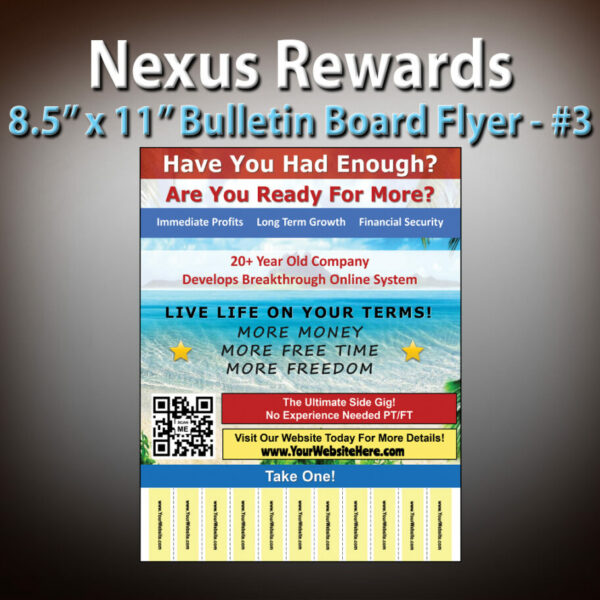 Nexus Rewards 8.5" x 11" Flyer #3 (PDF ONLY - NO PRINTING)