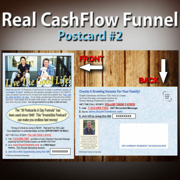 Real CashFlow Funnel (By Doyle Chambers) Postcard #2