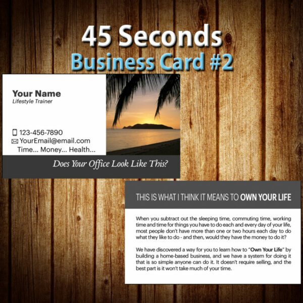 45 Seconds Business Card #2