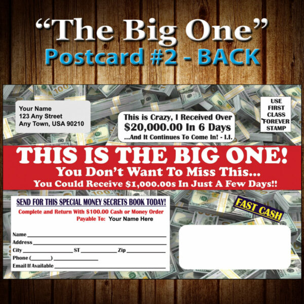 "The Big One" 8.5"x 5.5" Postcard Version #2